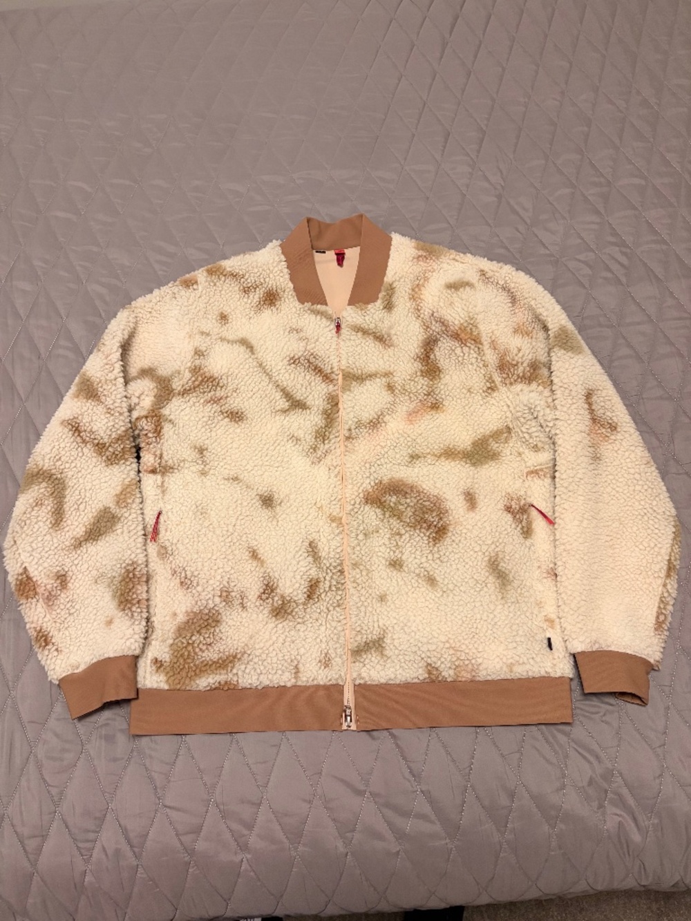 Men Lululemon Lab Textured Fleece Bomber Sz Large